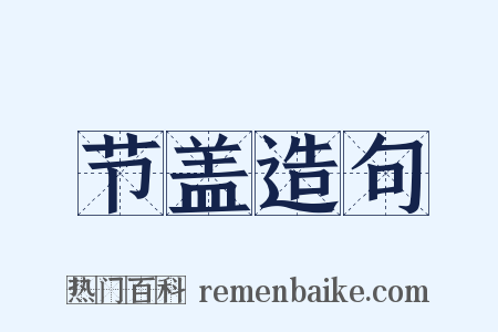 节盖造句是什么意思的图片